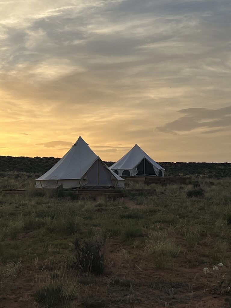 Staying in a tent near Page Arizona