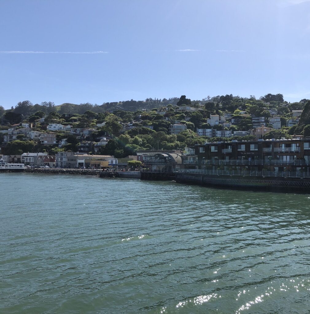 By boat from Sausalito to San Francisco